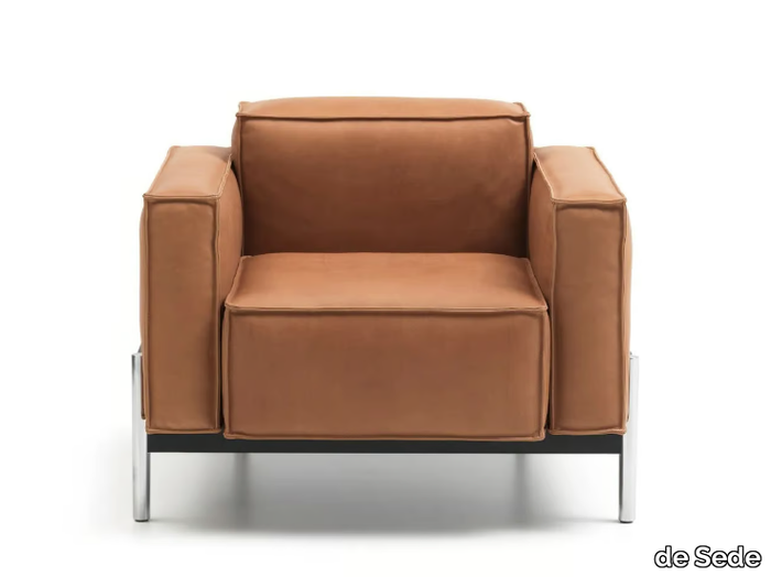 DS-21 QUBIC - Leather armchair with armrests _ de Sede