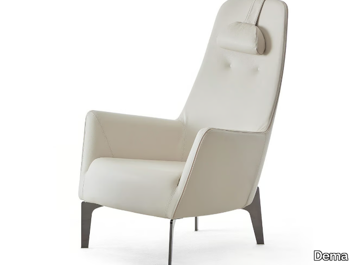 VALENTINA - Leather armchair high-back _ Dema