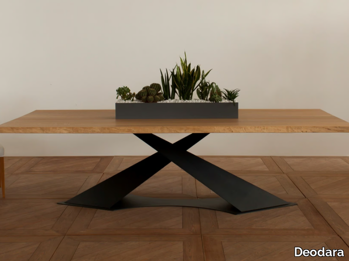 DUBAI - Oak and metal table _ Deodara