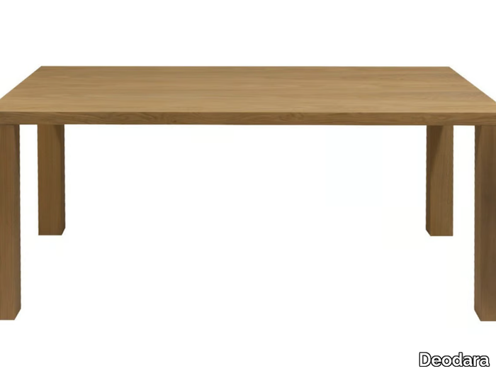 BONN - Rectangular composite wood table _ Deodara