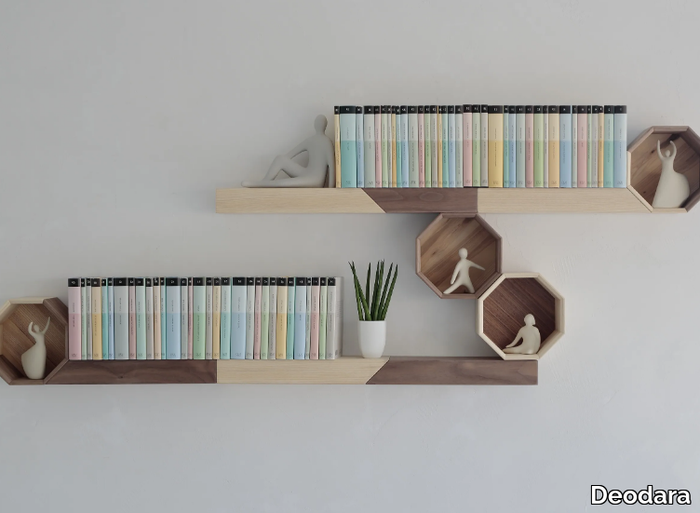 OTTO - Ash and walnut wall shelf _ Deodara