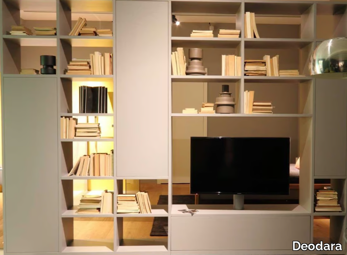 WALL SYSTEM - Wooden bookcase / storage wall _ Deodara