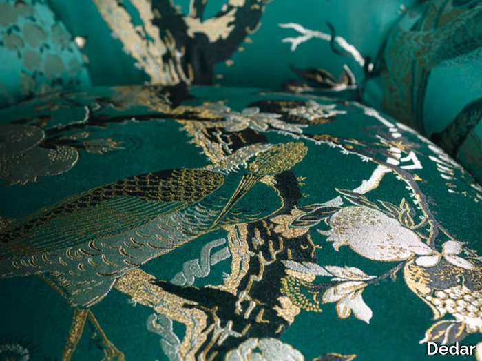 SILKBIRD JACQUARD - Jacquard fabric with floral pattern _ Dedar