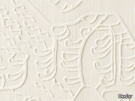 TIGER SNOW - Embroidered wool fabric for curtains _ Dedar