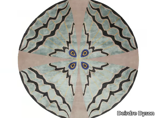 PSYCHE - Patterned round handmade rug _ Deirdre Dyson