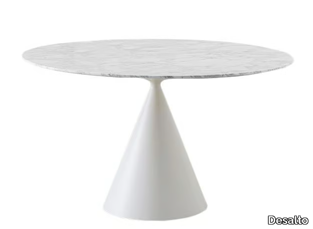 CLAY - Round table with marble top _ Desalto