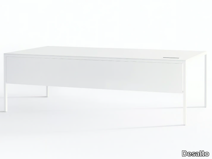 HELSINKI - Rectangular steel office desk with drawers _ Desalto