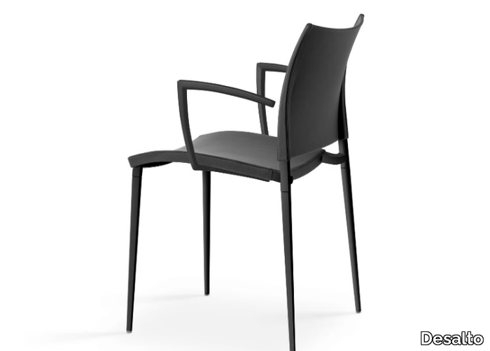 SAND - Stackable polypropylene chair with armrests _ Desalto