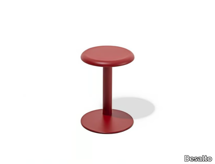 STRONG - Low trestle-based steel stool _ Desalto