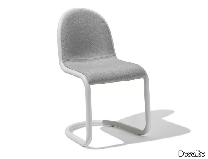 STRONG - Sled base steel chair with integrated cushion _ Desalto