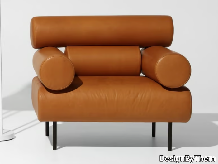 CABIN - Leather armchair with armrests _ DesignByThem