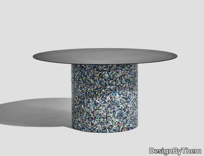 CONFETTI - Round metal coffee table _ DesignByThem