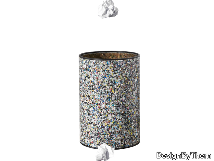 CONFETTI - Recycled plastic waste paper bin _ DesignByThem