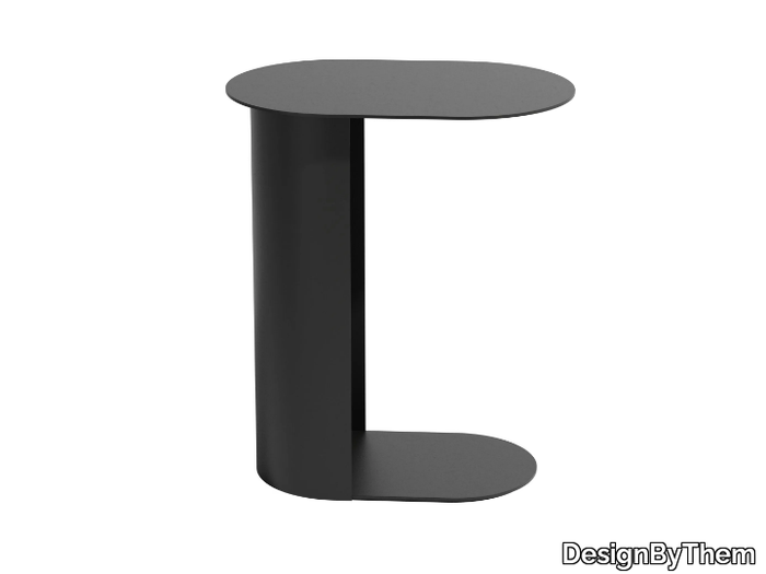 PILLAR - Oval powder coated steel side table _ DesignByThem