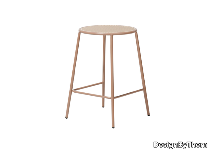 PIPER - Stainless steel stool with footrest _ DesignByThem