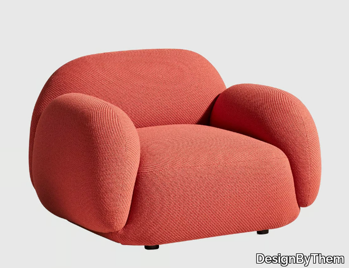 SUNDAE - Fabric armchair with armrests _ DesignByThem