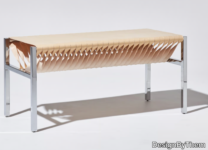 DL - Tanned leather bench _ DesignByThem