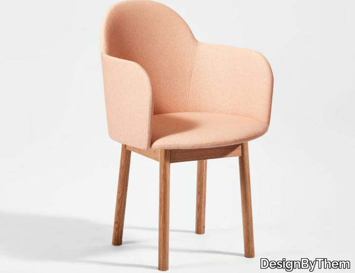 POTATO - Upholstered fabric chair with armrests _ DesignByThem