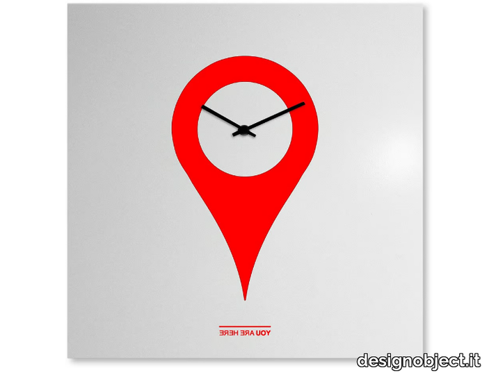 YOU ARE HERE - Wall-mounted plate clock _ designobject.it