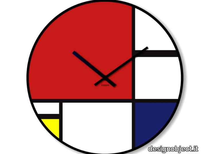 MONDRIAN - Wall-mounted plate clock _ designobject.it