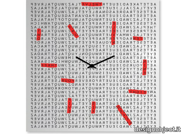 CROSSWORD - Wall-mounted plate clock _ designobject.it