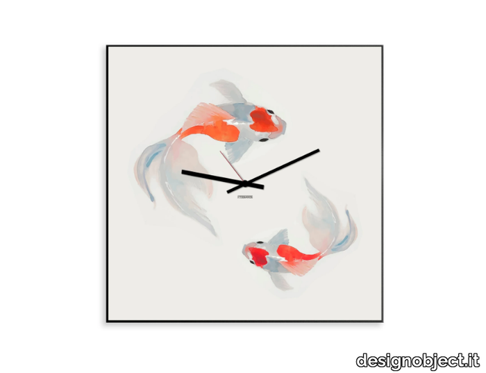 KOI - Wall-mounted Stamped plate clock _ designobject.it