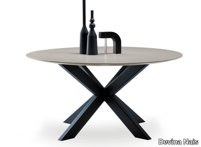 MANHATTAN RING - Round oak table top _ Devina Nais