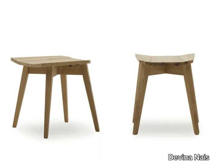 CUT 2 - Low wooden stool _ Devina Nais