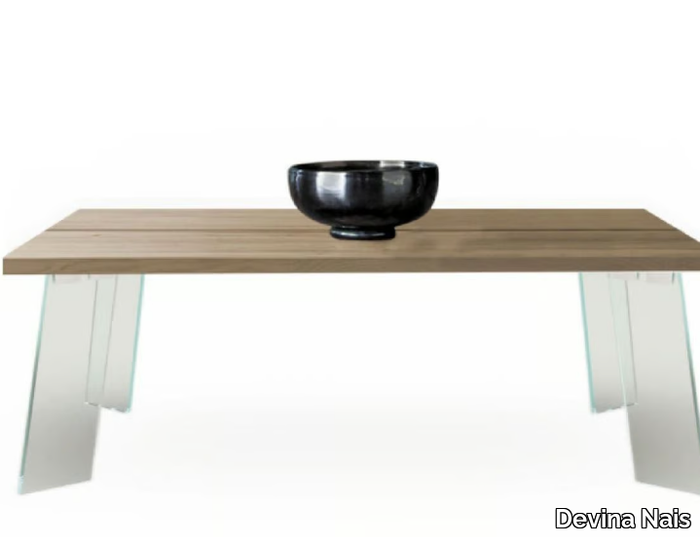 DOUBLE - Rectangular oak coffee table _ Devina Nais