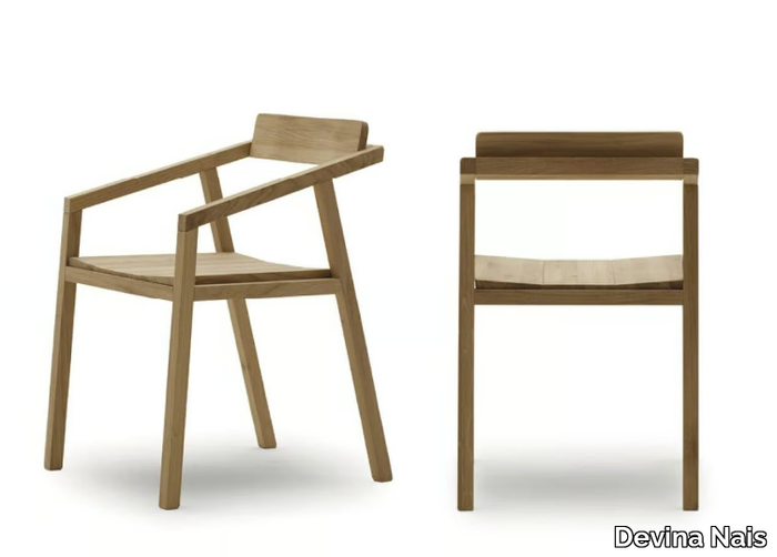 HUNT - Wooden chair with armrests _ Devina Nais