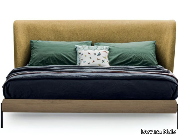 LEAF - Double bed with upholstered headboard _ Devina Nais