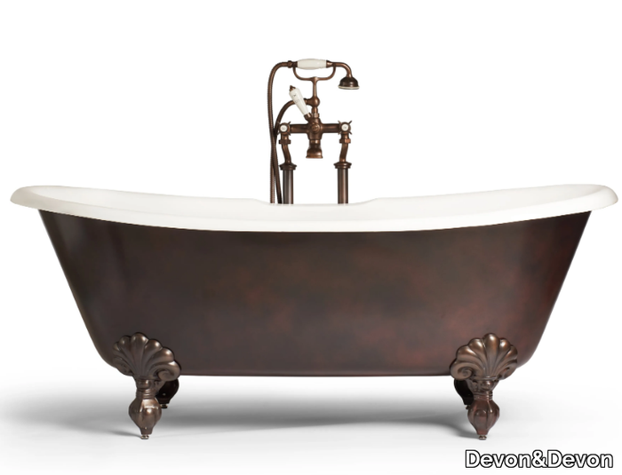 ADMIRAL COPPER EFFECT - Freestanding cast iron bathtub _ Devon&Devon