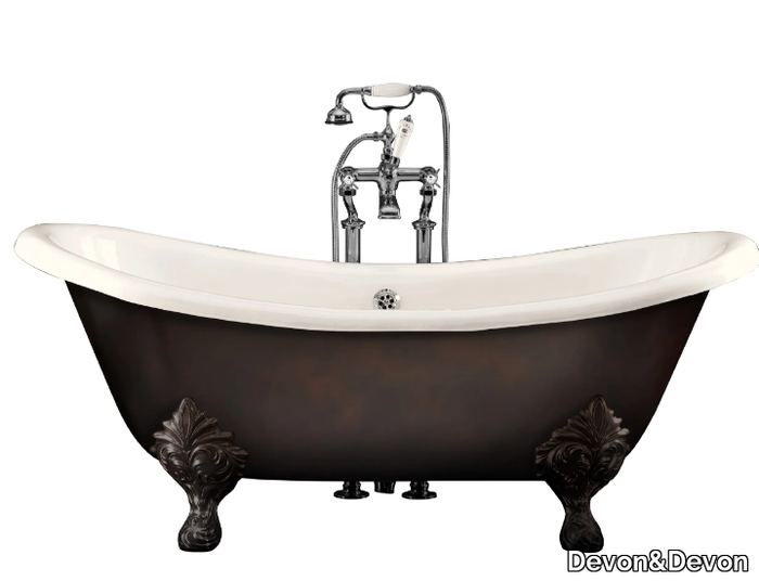 CHÉRIE COPPER EFFECT - Cast iron bathtub on legs _ Devon&Devon