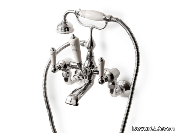 DANDY - Wall-mounted bathtub tap with hand shower _ Devon&Devon