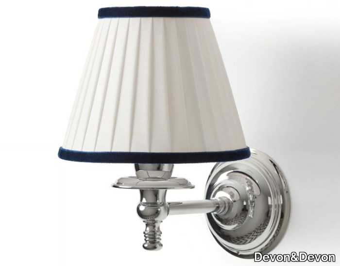 DAISY VELVET - Fabric wall lamp with brass arm _ Devon&Devon