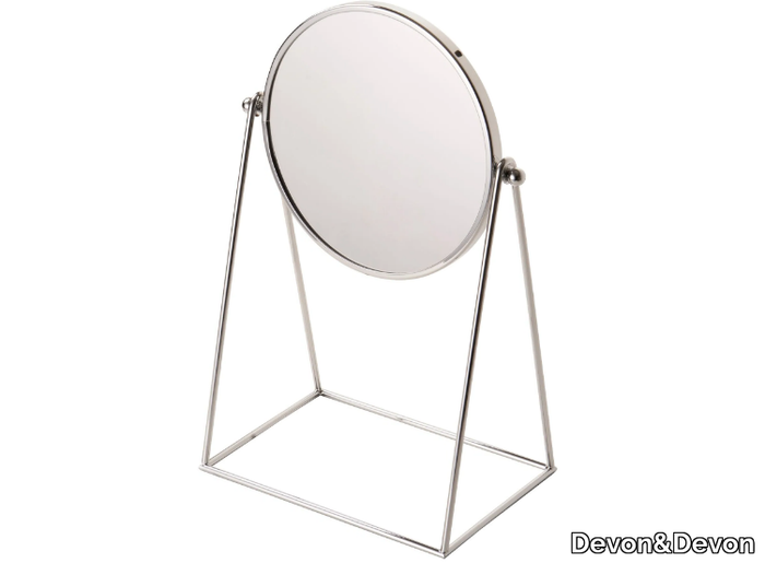 WALTZ - Double-sided countertop brass shaving mirror _ Devon&Devon