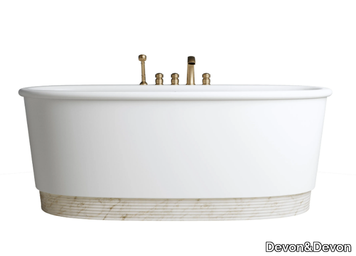 HOLIDAY - Oval White Tec Plus bathtub _ Devon&Devon