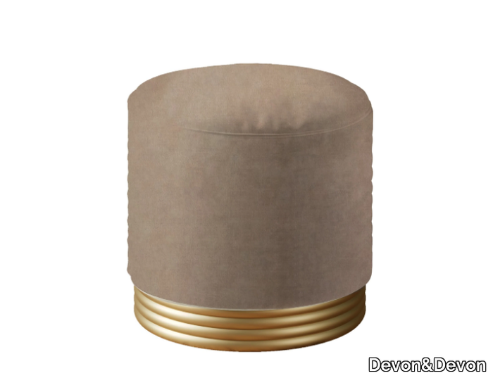 ZELDA - Upholstered round fabric pouf _ Devon&Devon