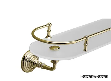 CHELSEA - Crystal and brass bathroom wall shelf _ Devon&Devon