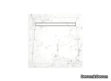 ELEGANCE - Square Carrara marble shower tray _ Devon&Devon