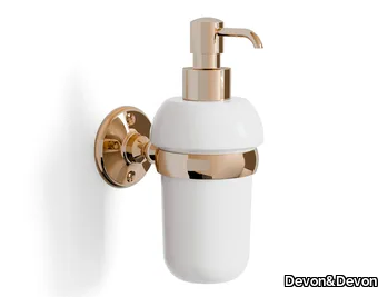 OLD NAVY - Wall-mounted ceramic and brass Bathroom soap dispenser _ Devon&Devon