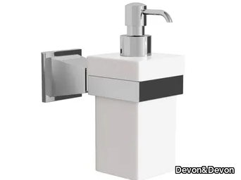 TIME - Ceramic amd brass Bathroom soap dispenser _ Devon&Devon