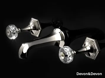 GEMSTONE - Wall-mounted 3 hole washbasin tap _ Devon&Devon