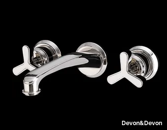 TRIBECA - 3 hole wall-mounted washbasin mixer _ Devon&Devon