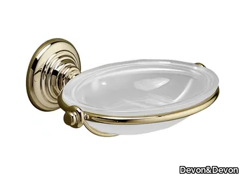 CHELSEA - Wall-mounted crystal and brass soap dish _ Devon&Devon