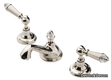 DIAMOND - 3 hole countertop brass bidet tap _ Devon&Devon