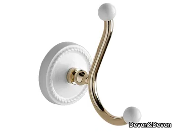 DOROTHY - Brass and ceramic towel hook _ Devon&Devon