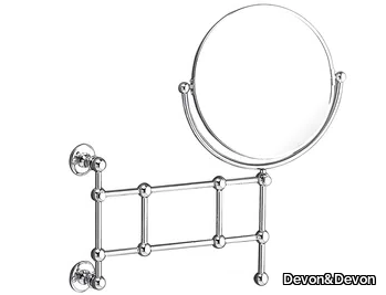 FIRST CLASS - Double-sided brass shaving mirror _ Devon&Devon