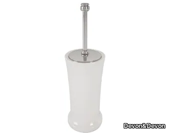 FIRST CLASS - Ceramic and brass toilet brush _ Devon&Devon