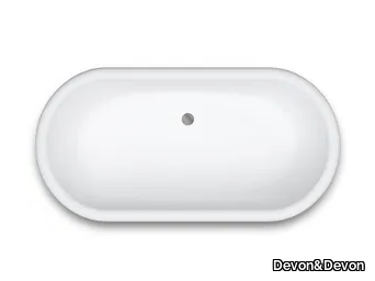 SWANSEA 17 - Oval built-in bathtub _ Devon&Devon